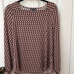 Adrianna Papell blouse with geometric detail